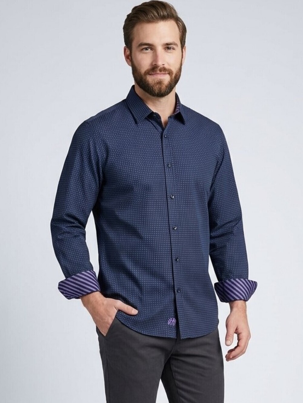 JOHN LENNON Button-Down Long Sleeve Shirt, Detailed Buttons And Cuffs